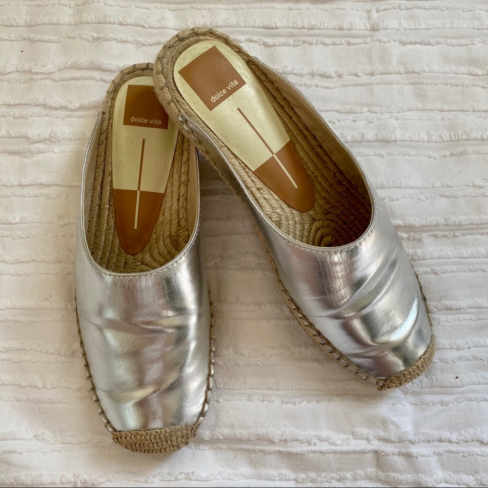 Dolce Vita  metallic espadrilles
